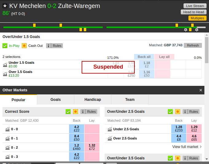 Trading system selection